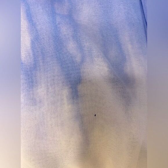 BCX Blue and White Ombré Beaded Cold Shoulder Top/Blouse - Picture 10 of 11